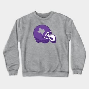 Fort Worth, Texas Outline Football Helmet Crewneck Sweatshirt